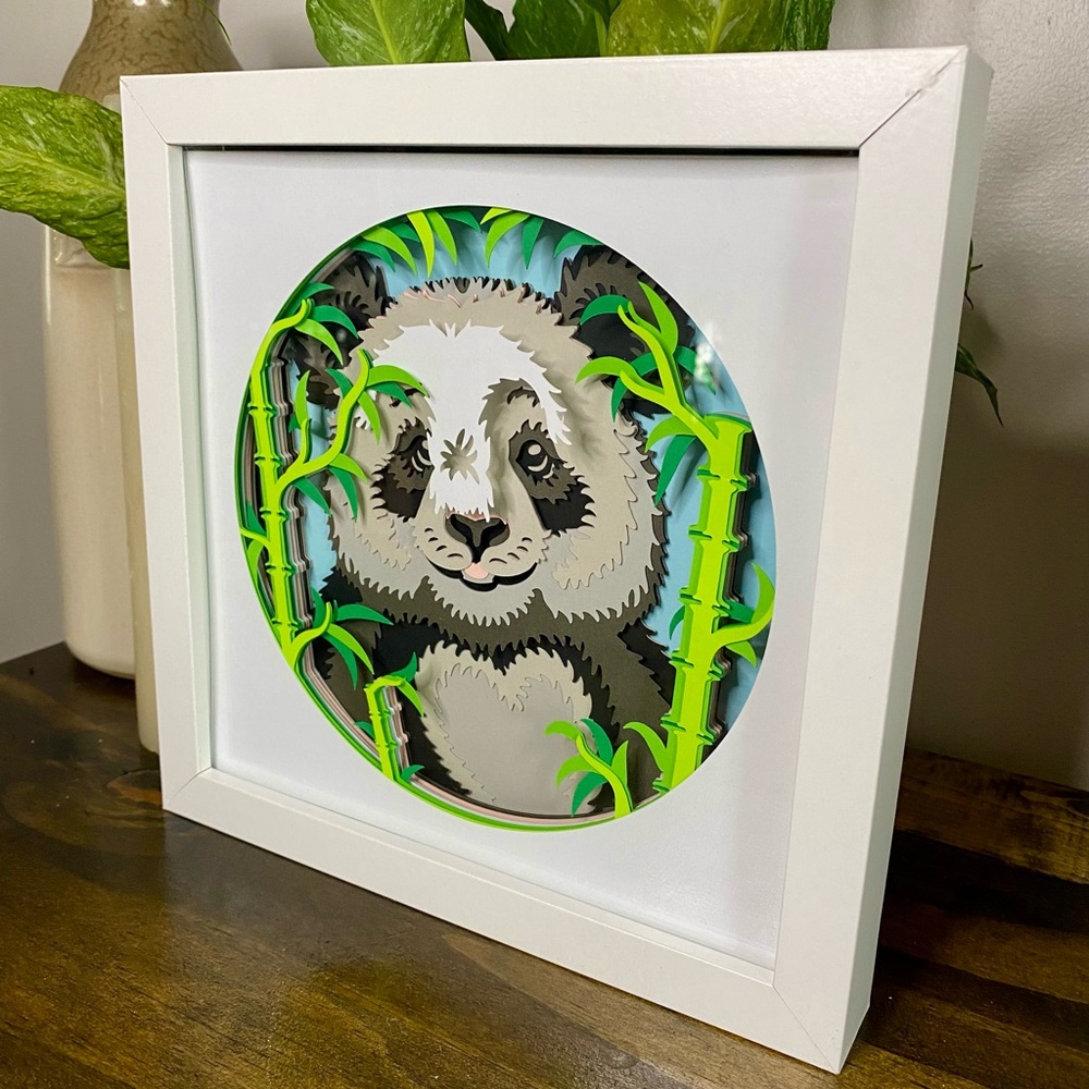 3D Panda Shadowbox - Picture 5 of 7